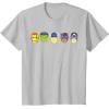 imageMarvel Avengers Halloween Retro Vintage Masks Lineup TShirtSilver Grey