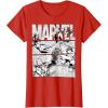 imageMarvel Avengers Retro Black and White Comic Graphic Short Sleeve TShirtRed