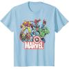 imageMarvel Avengers Team Retro Comic Vintage Graphic TShirtBaby Blue
