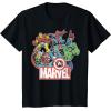 imageMarvel Avengers Team Retro Comic Vintage Graphic TShirtBlack