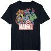 imageMarvel Avengers Team Retro Comic Vintage Graphic TShirtBlack