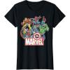 imageMarvel Avengers Team Retro Comic Vintage Graphic TShirtBlack