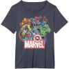 imageMarvel Avengers Team Retro Comic Vintage Graphic TShirtHeather Blue