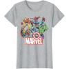 imageMarvel Avengers Team Retro Comic Vintage Graphic TShirtHeather Grey