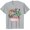 imageMarvel Avengers Team Retro Comic Vintage Graphic TShirtHeather Grey