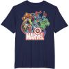 imageMarvel Avengers Team Retro Comic Vintage Graphic TShirtNavy Blue