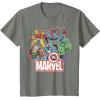 imageMarvel Avengers Team Retro Comic Vintage Graphic TShirtOlive Heather
