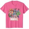 imageMarvel Avengers Team Retro Comic Vintage Graphic TShirtPink Heather