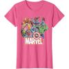 imageMarvel Avengers Team Retro Comic Vintage Graphic TShirtPink Heather