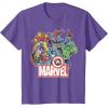 imageMarvel Avengers Team Retro Comic Vintage Graphic TShirtPurple Heather