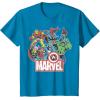 imageMarvel Avengers Team Retro Comic Vintage Graphic TShirtSapphire Blue