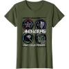 imageMarvel Comics Avengers Find Your Power Icons TShirtOlive Green