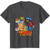 imageMarvel Comics Mighty Thor Retro Distressed Comic TShirt TShirtDark Heather Grey