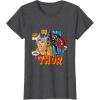 imageMarvel Comics Mighty Thor Retro Distressed Comic TShirt TShirtDark Heather Grey