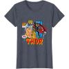 imageMarvel Comics Mighty Thor Retro Distressed Comic TShirt TShirtHeather Blue