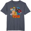 imageMarvel Comics Mighty Thor Retro Distressed Comic TShirt TShirtHeather Blue
