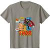 imageMarvel Comics Mighty Thor Retro Distressed Comic TShirt TShirtSlate Grey