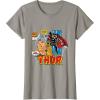 imageMarvel Comics Mighty Thor Retro Distressed Comic TShirt TShirtSlate Grey