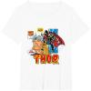 imageMarvel Comics Mighty Thor Retro Distressed Comic TShirt TShirtWhite