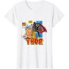 imageMarvel Comics Mighty Thor Retro Distressed Comic TShirt TShirtWhite