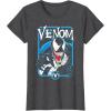 imageMarvel Comics Retro Classic Venom Lurking Bust Portrait TShirtDark Heather Grey