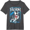 imageMarvel Comics Retro Classic Venom Lurking Bust Portrait TShirtDark Heather Grey