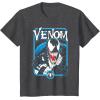 imageMarvel Comics Retro Classic Venom Lurking Bust Portrait TShirtDark Heather Grey
