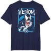 imageMarvel Comics Retro Classic Venom Lurking Bust Portrait TShirtNavy Blue