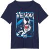 imageMarvel Comics Retro Classic Venom Lurking Bust Portrait TShirtNavy Blue