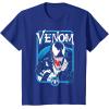 imageMarvel Comics Retro Classic Venom Lurking Bust Portrait TShirtRoyal Blue