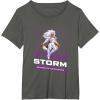 imageMarvel Cosmic Invasion Game Storm XMen Retro Pixel Graphics TShirtAsphalt Grey