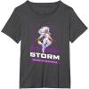 imageMarvel Cosmic Invasion Game Storm XMen Retro Pixel Graphics TShirtDark Heather Grey