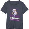 imageMarvel Cosmic Invasion Game Storm XMen Retro Pixel Graphics TShirtHeather Blue