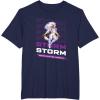 imageMarvel Cosmic Invasion Game Storm XMen Retro Pixel Graphics TShirtNavy Blue