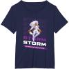 imageMarvel Cosmic Invasion Game Storm XMen Retro Pixel Graphics TShirtNavy Blue