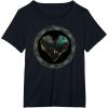 imageMarvel Iron Heart Metallic Heart Vintage Chest Emblem TShirtBlack