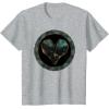 imageMarvel Iron Heart Metallic Heart Vintage Chest Emblem TShirtHeather Grey