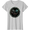 imageMarvel Iron Heart Metallic Heart Vintage Chest Emblem TShirtSilver Grey