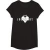 imageMarvel Iron Heart Metallic White HeartShaped Logo TShirtBlack