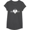 imageMarvel Iron Heart Metallic White HeartShaped Logo TShirtDark Heather Grey