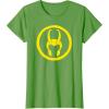 imageMarvel Loki Horned Helmet Comic Icon TShirtGrass Green