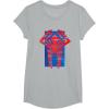 imageMarvel SpiderMan Across the SpiderVerse 2099 Symbol Icon TShirtHeather Grey