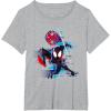 imageMarvel SpiderMan Across the SpiderVerse Miles Glitch TShirtHeather Grey