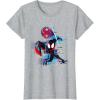 imageMarvel SpiderMan Across the SpiderVerse Miles Glitch TShirtHeather Grey