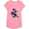 imageMarvel SpiderMan Across the SpiderVerse Miles Glitch TShirtPink