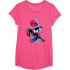 imageMarvel SpiderMan Across the SpiderVerse Miles Glitch TShirtPink Heather