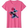 imageMarvel SpiderMan Across the SpiderVerse Miles Glitch TShirtPink Heather