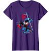 imageMarvel SpiderMan Across the SpiderVerse Miles Glitch TShirtPurple