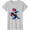 imageMarvel SpiderMan Across the SpiderVerse Miles Glitch TShirtSilver Grey