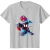 imageMarvel SpiderMan Across the SpiderVerse Miles Glitch TShirtSilver Grey